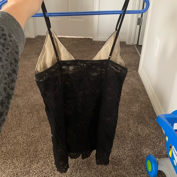 Aritzia Wilfred size M black lace tank EEUC - Picture 2 of 2